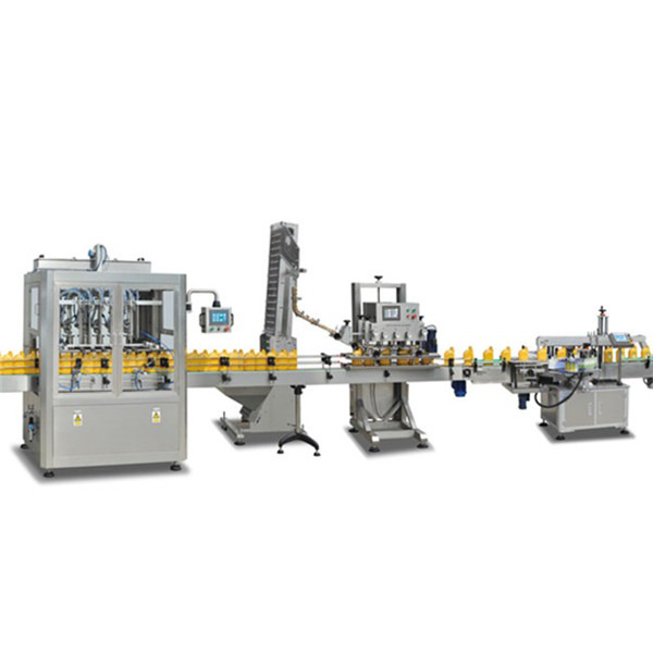 Equipamento de engarrafamento de azeite linear automático